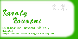 karoly novotni business card